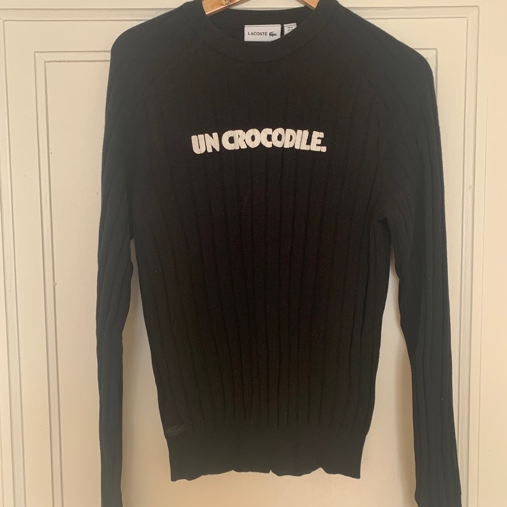 Fashion Show Un Crocodile Crewneck Wool Sweater